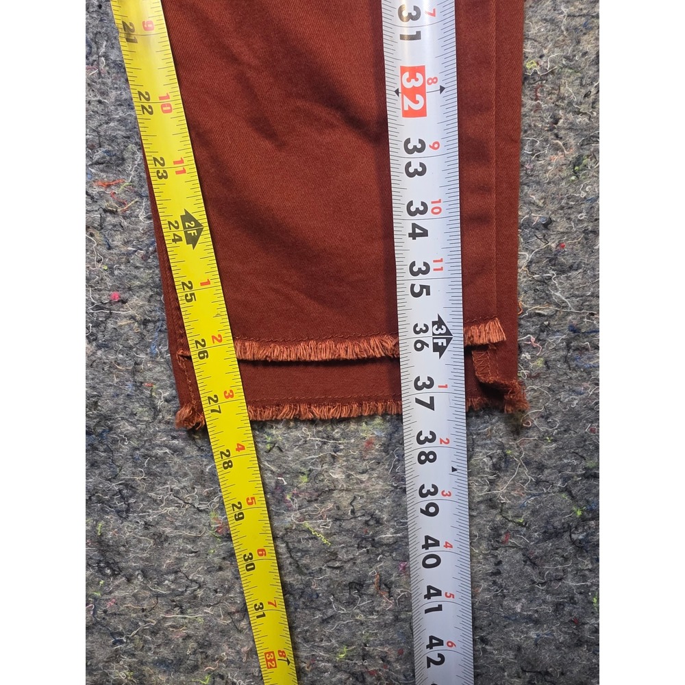 926 Democracy Ab Technology Rust Brn Fringe Hem Ankle Pants BN210E8X2 Womens 10 - Picture 5 of 6
